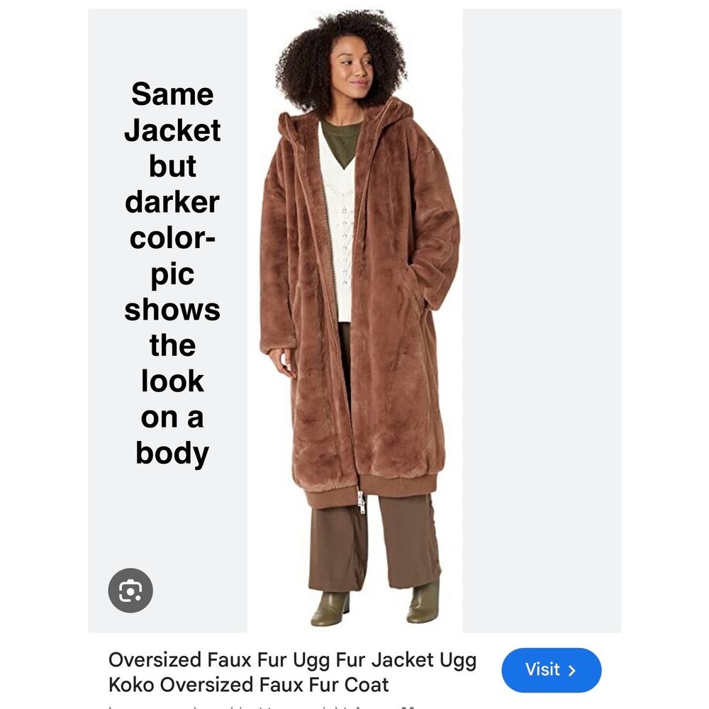 UGG Koko Oversized Faux Fur Coat. Size Medium. So Soft and Warm. - Picture 6 of 15